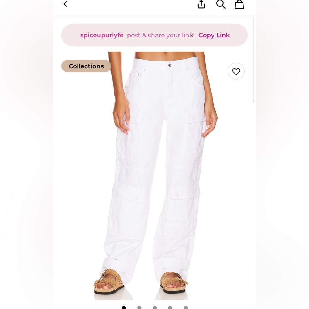 GRLFRND White Cargo Trousers